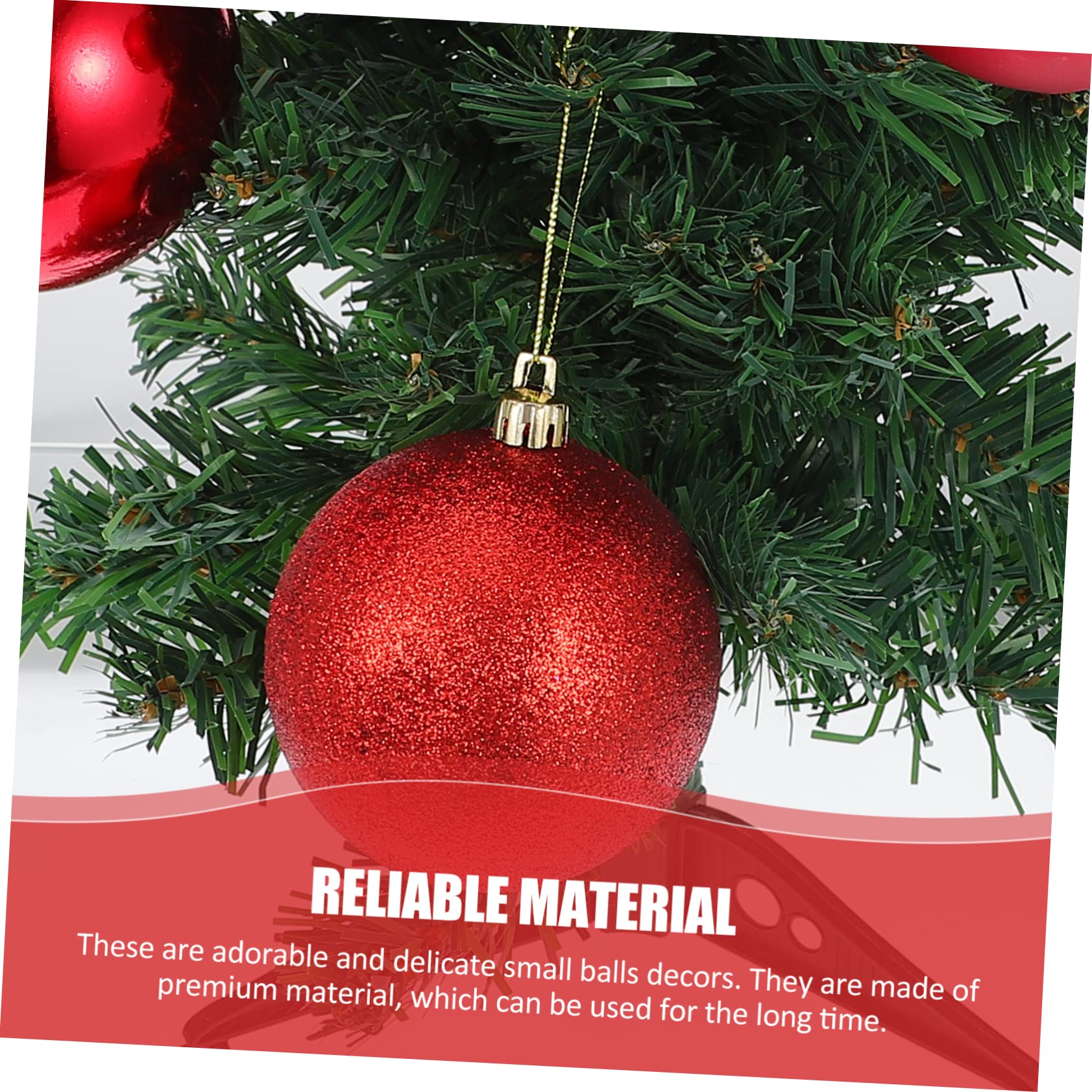 TOPBATHY 24stücke Weihnachtskugeln als Anhänger für Baum Dekorative Kugeldekoration für Party und Zuhause Hängekugeln aus Hochwertigen Materialien