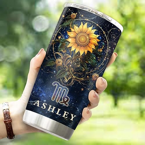Miniatura 3 de Regalos personalizados de Virgo para mujeres, botella de agua de astrología del zodiaco de constelación, regalo para esposa, hija, Navidad,