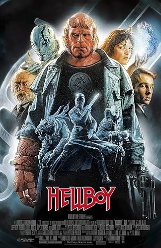 Hellboy 2004 - Póster vintage de reimpresión  Libro de cómics de superhéroes para decoración del hogar (11 x 17 pulgadas)