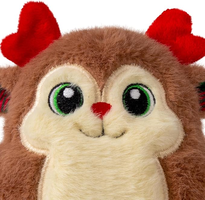 Juguete para Perro KONG Holiday Snuzzles - Peluche Navideño con Chirriador (Reno, Mediano) miniatura 2