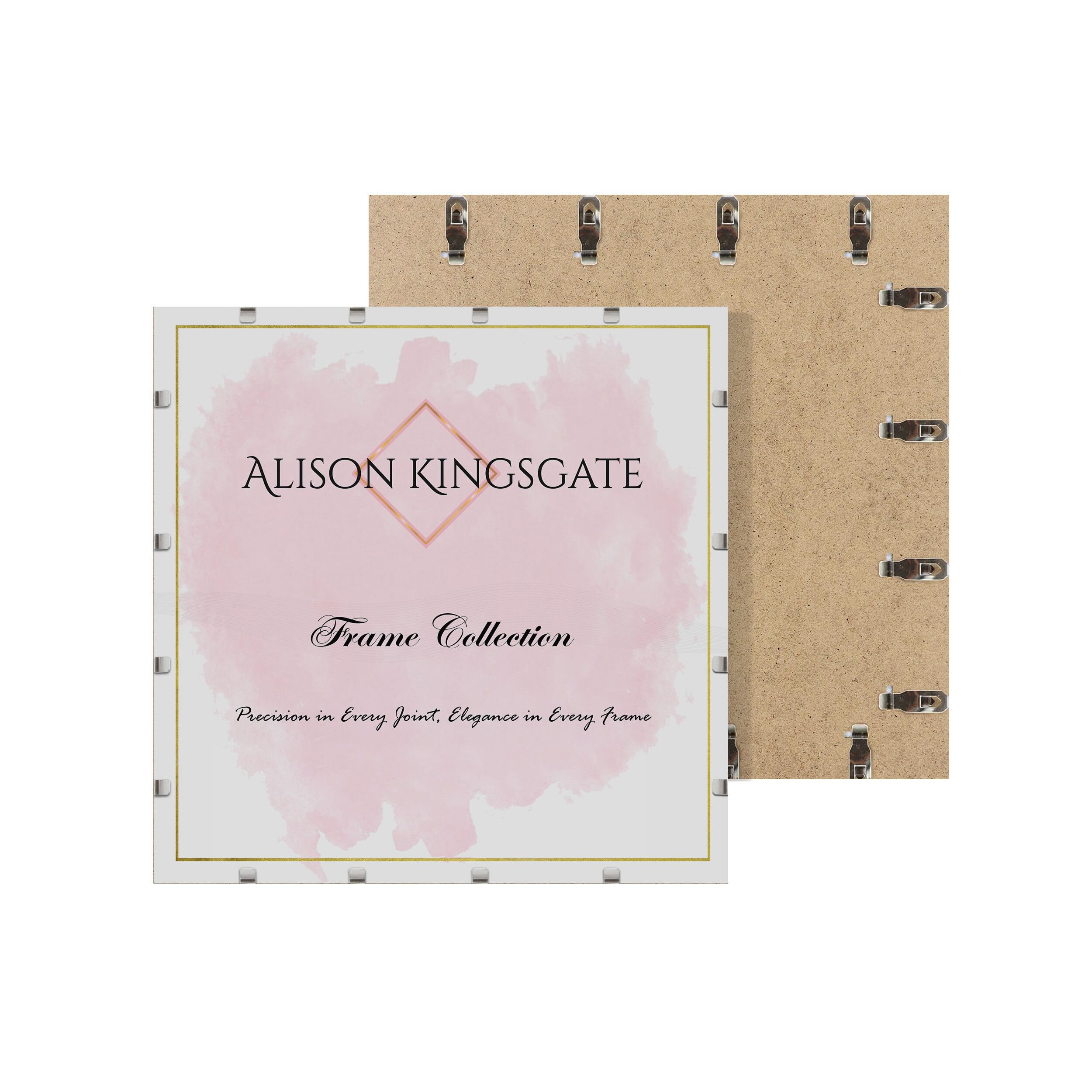 Alison Kingsgate 80X80CM Clip Frames Frameless Picture Frame with Shatter-Resistant Perspex & Sturdy MDF Back Borderless Clip Photo Frame for Posters, Certificates, Art & Wall Decor — image 1