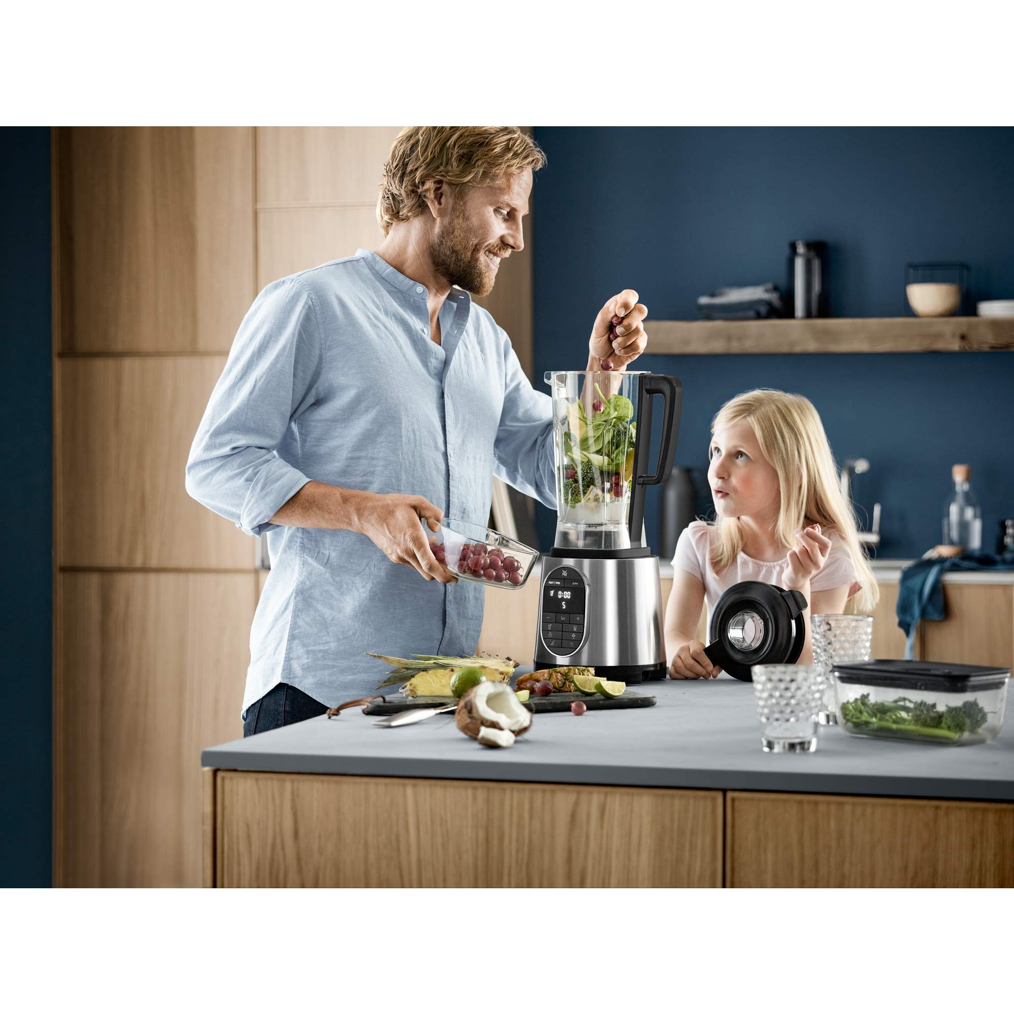 WMF Kult Pro wysokowydajny mikser stojący 1600 W, 36 000 obr./min, pojemnik do miksowania 1,8 l, 6 programów samochodowych, funkcja smoothie, Ice Crush i interwałowa