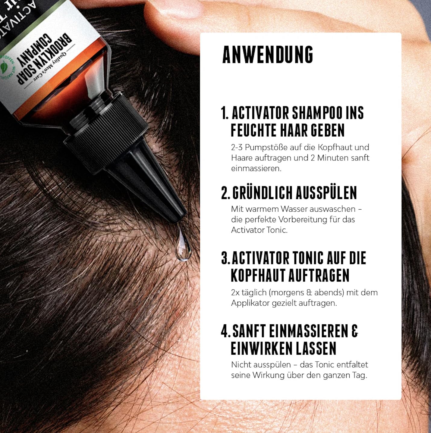 Activator Hair Bundle · BROOKLYN SOAP COMPANY - 2-Schritte-Routine | gegen Haarausfall, Mit Shampoo & Tonic für verbessertes Haarwachstum, Für sichtbar kräftigeres, dichteres Haar