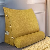 Vista 12 de Almohada Cuña de Cabecero Tamaño Completo Almohada Bolster Grande para Cama Almohada de Lectura Triangular Almohada de Soporte para la Espalda