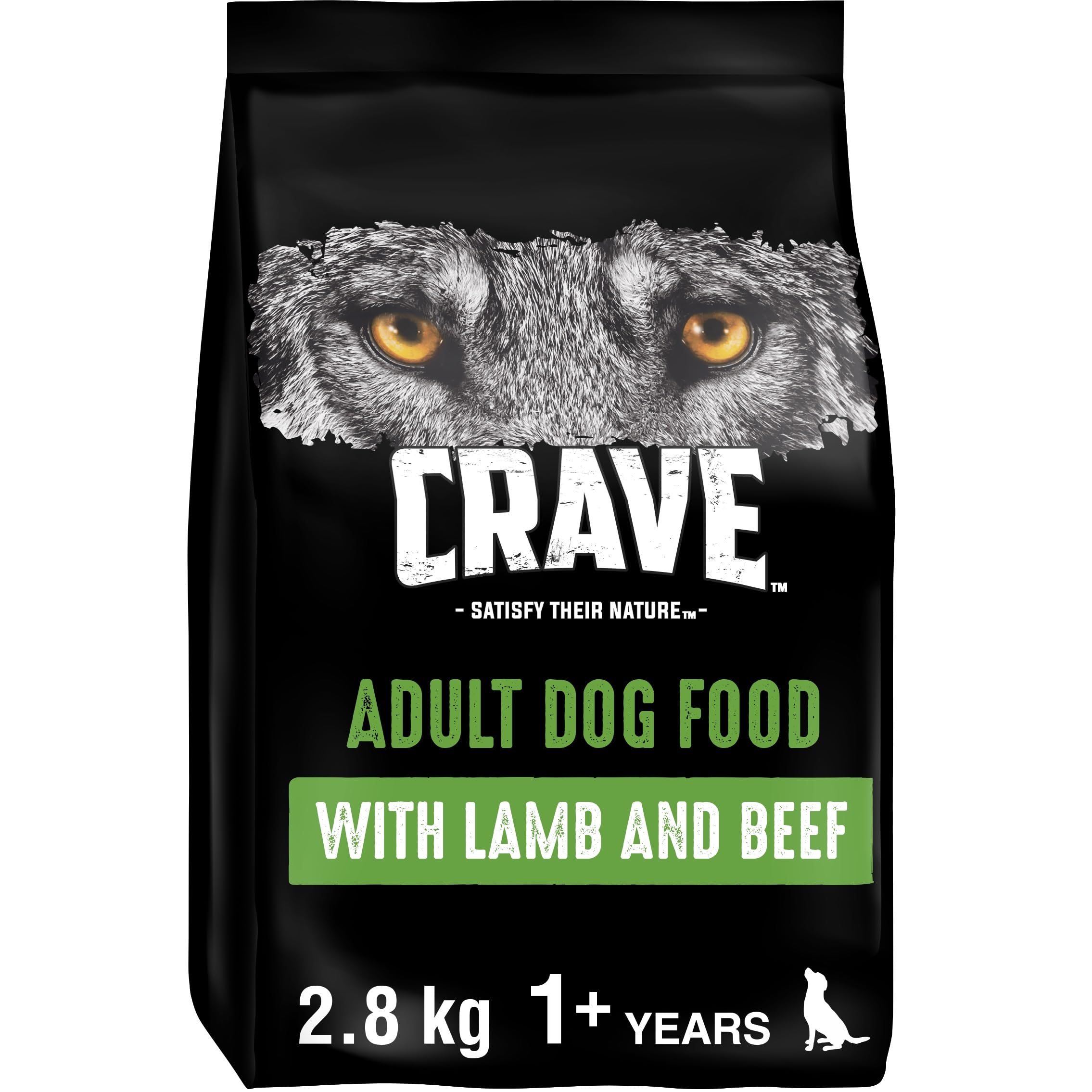 Lamb & Beef 3 x 2.8 kg Bags, Premium Adult Dry Dog Food with high Protein, Grain-free