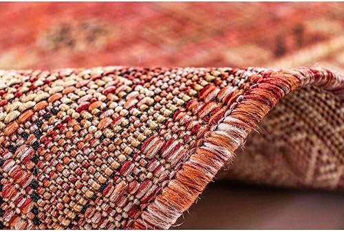 Miniatura 6 de Liora Manne Alfombra de área para interiores y exteriores, color rojo, cómoda y duradera, telar eléctrico, material de polipropileno, estabilizado