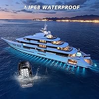 Vista 4 de Luces LED Rock Lights 8 Pods RGB Colorido Underglow Kit de luz de neón para tren de rodaje, IP 68 impermeable, control remoto con soporte