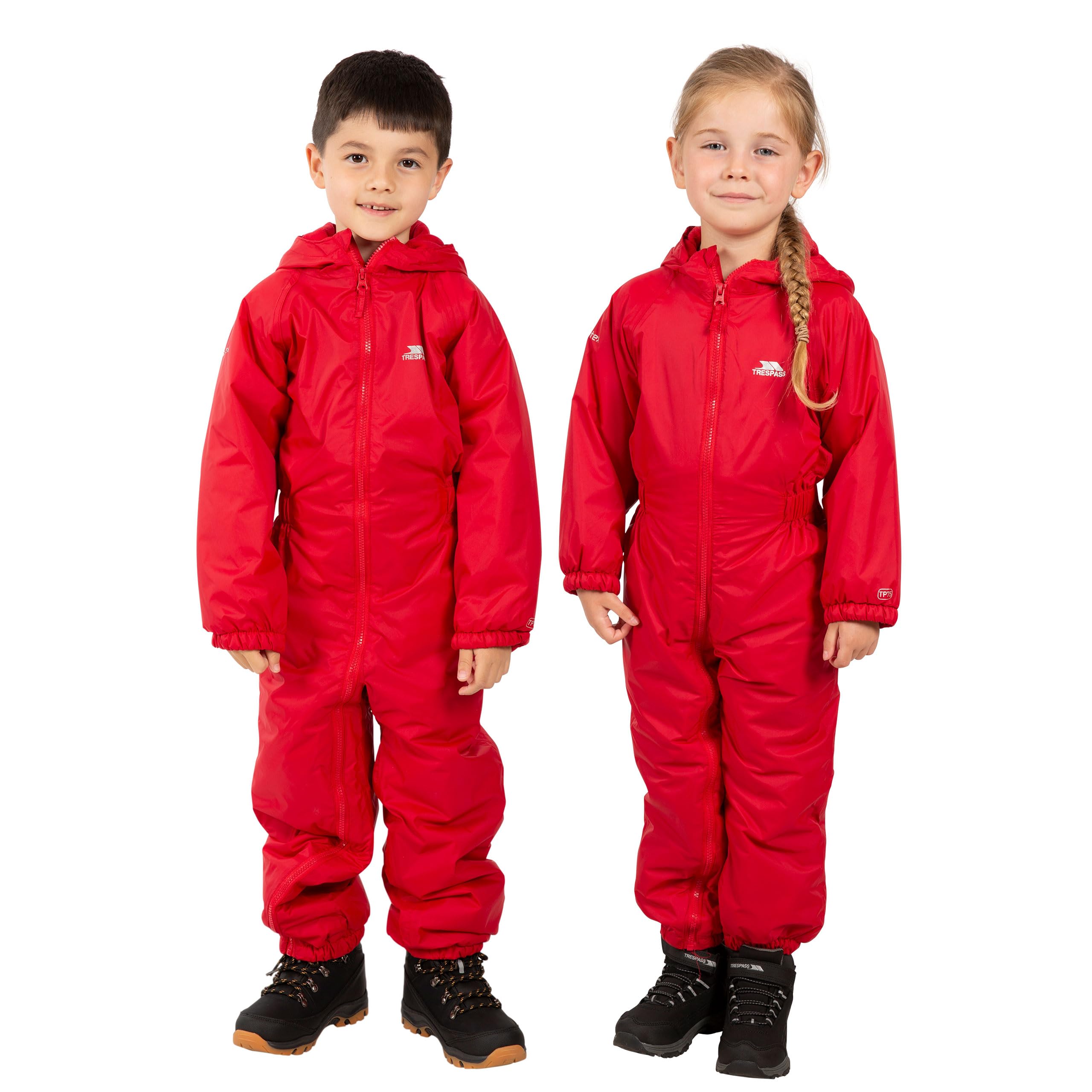 Trespass Unisex Dripdrop wodoszczelny kombinezon przeciwdeszczowy z kapturem