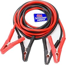 MEISHILE 2 x 4 m Car Starter Cables, 5000 A Starter Cables, Car Battery Cable, Car Battery Clamp, V Clamp