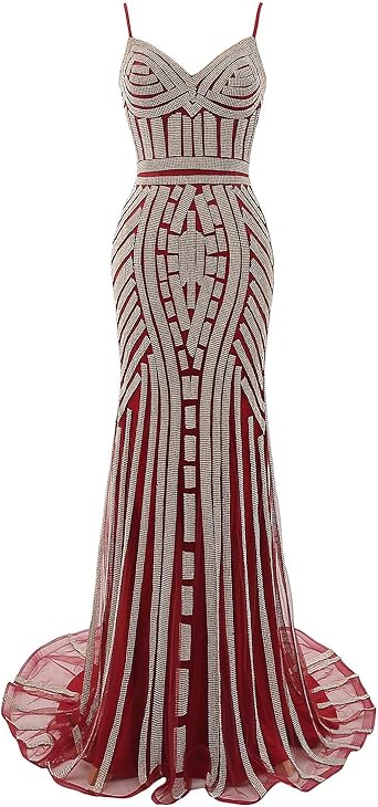 beaded white evening gown