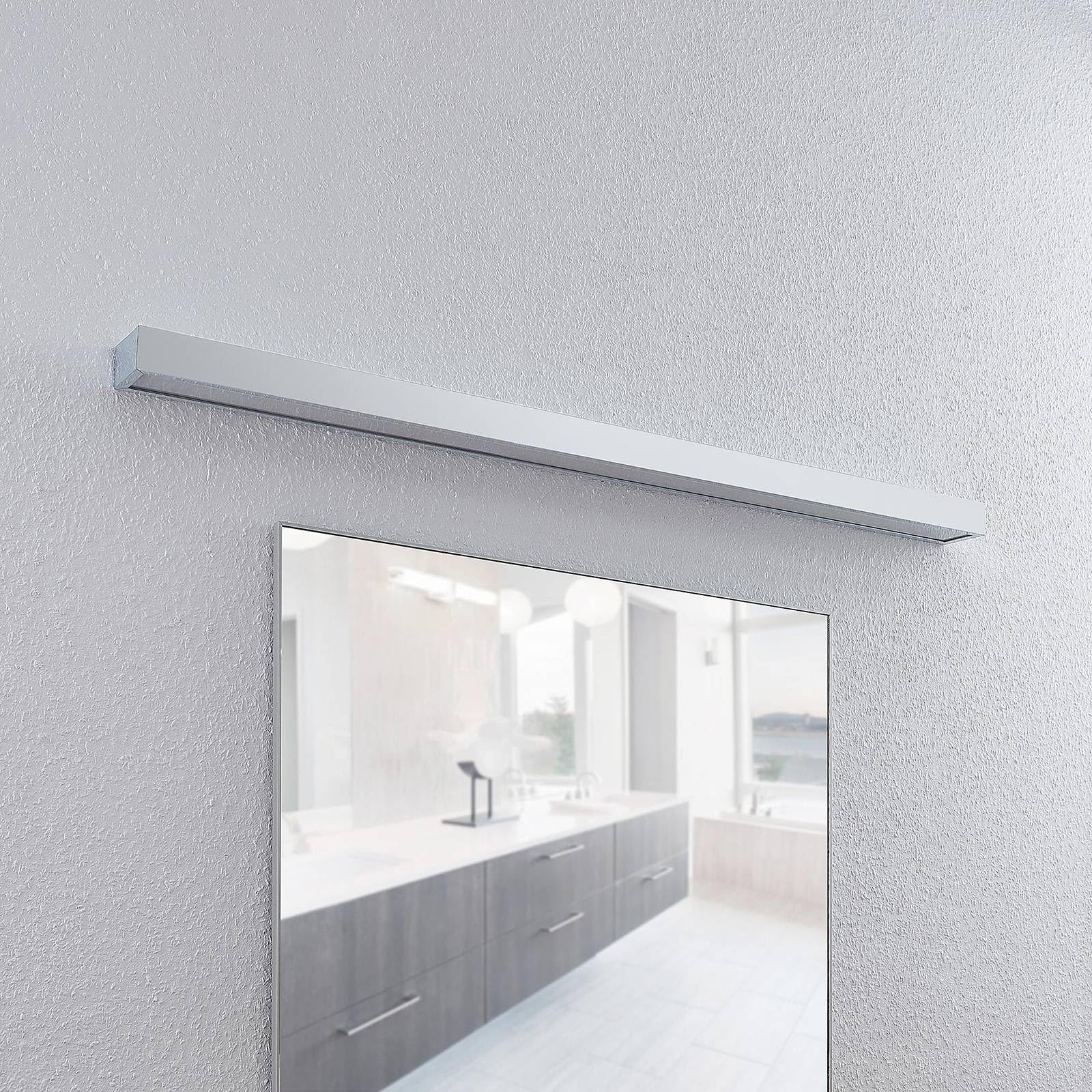 Lindby Bombillas LED aplique de pared interior en cromo, blanco, arriba | iluminación de pared, moderno, 3000 k blanco cálido, luz de espejo para cuarto de baño