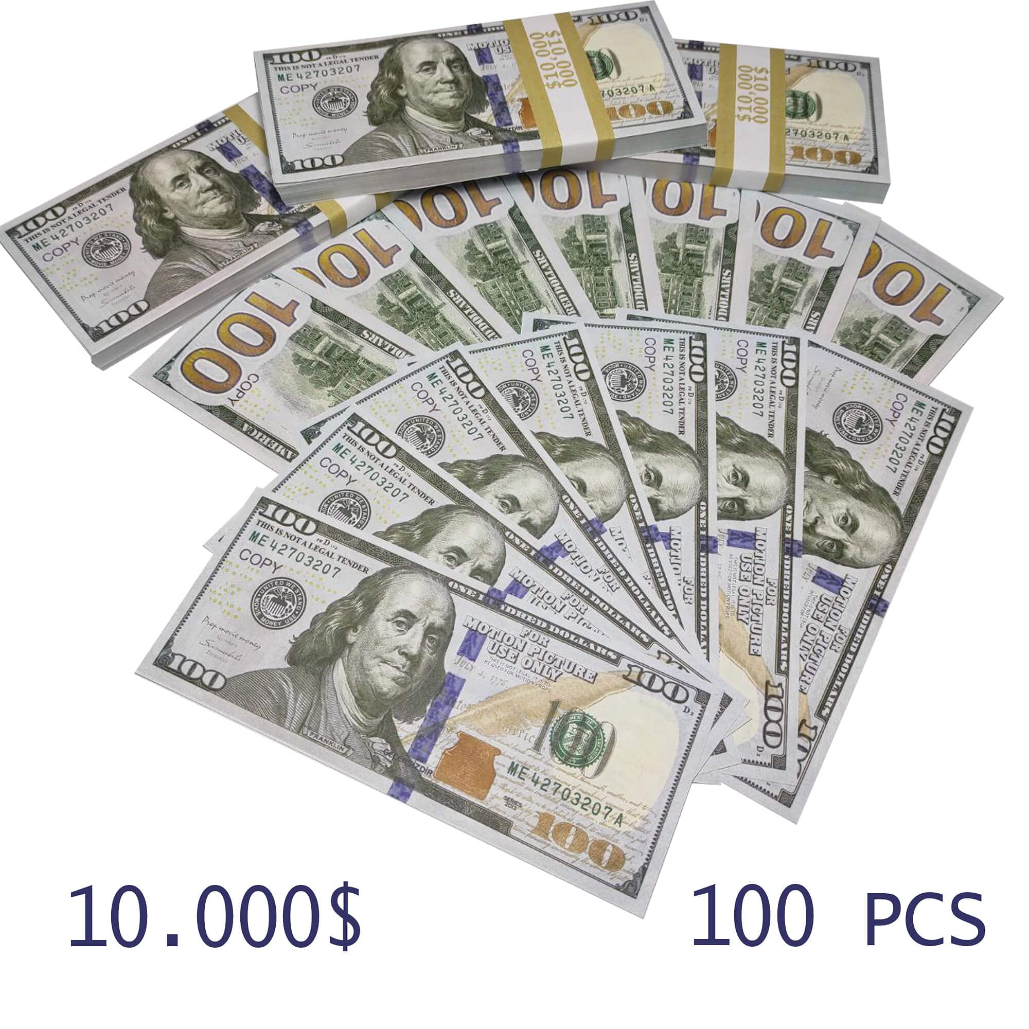 ibars Prop Money That Looks Real 100 PCS, Fake Money 100 Dollar Bills ...