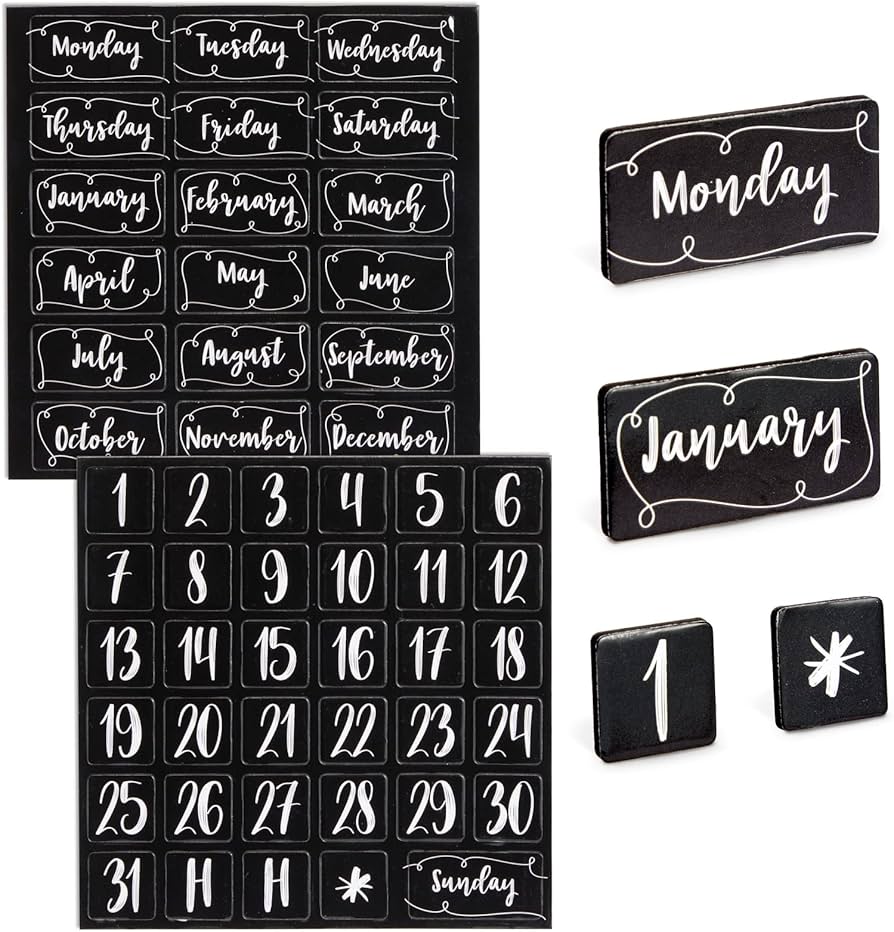 Amazon.com: 50 Pcs Calendar Magnets for Whiteboard, Magnetic Months and  Days of The Week, Large Magnetic Numbers for Dry Erase Calendar, Home,  Office, Classroom, Refrigerator : Office Products