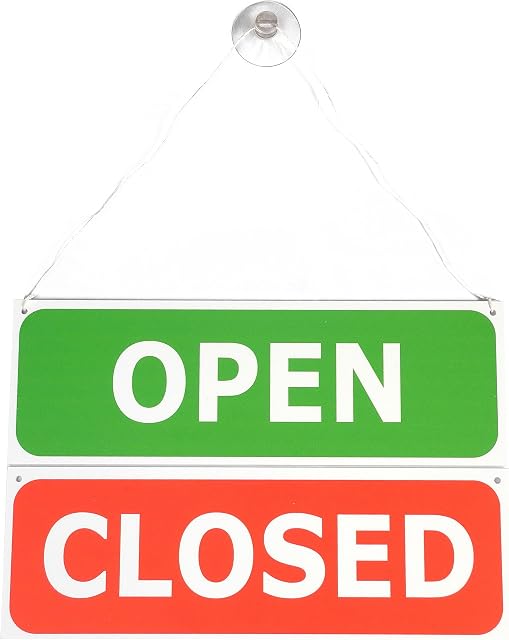 Double Sided Hanging Open/Closed door sign