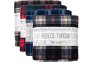 24 Pack Bulk Plaid Sherpa Fleece Throw Blankets - A Cozy Comfort for All