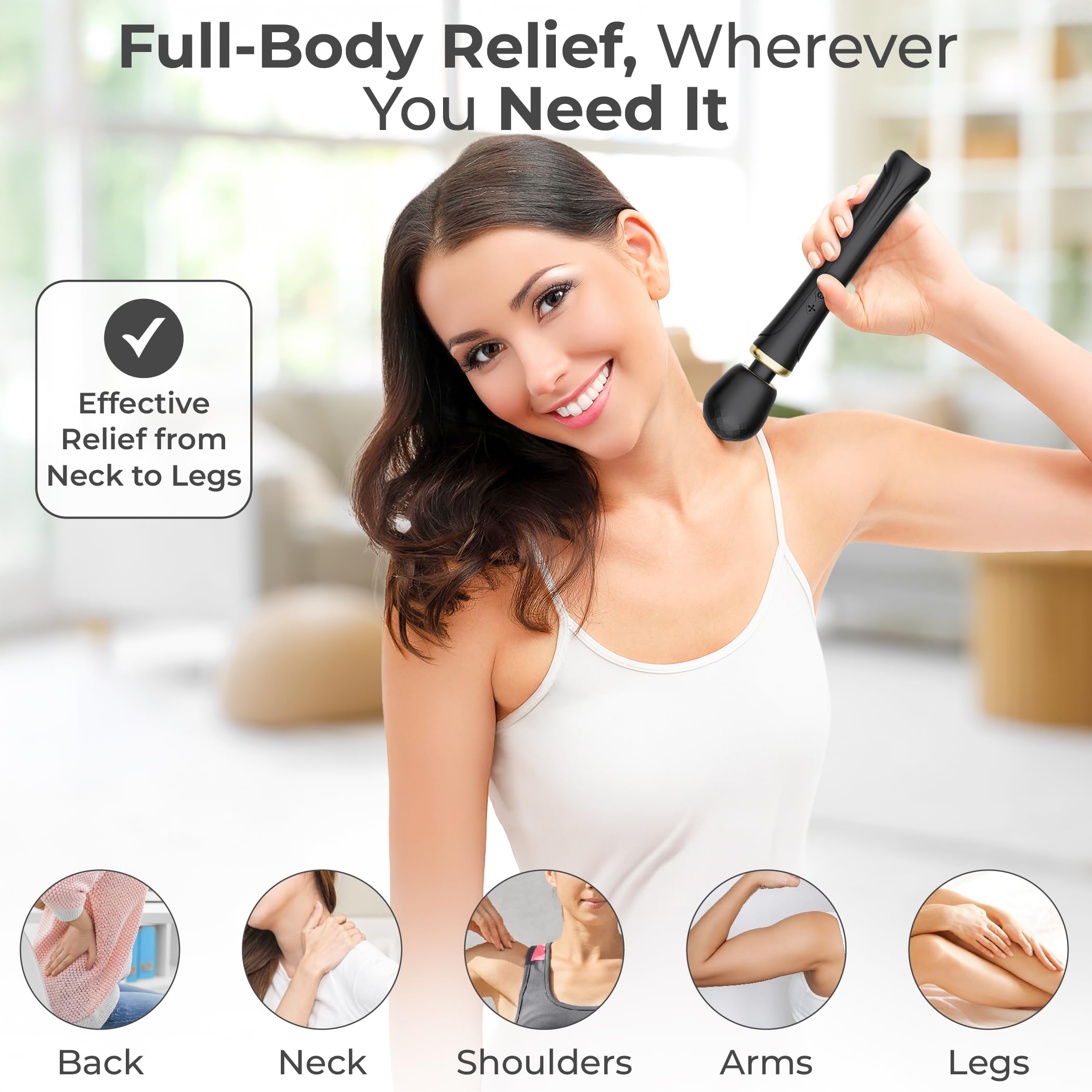 Massaggiatore portatile - Massaggiatore senza fili - Viaggio - Silenzioso - Rilassa i muscoli del corpo - Perfetto per le gambe della schiena, dolori alle mani e sport Prueba
