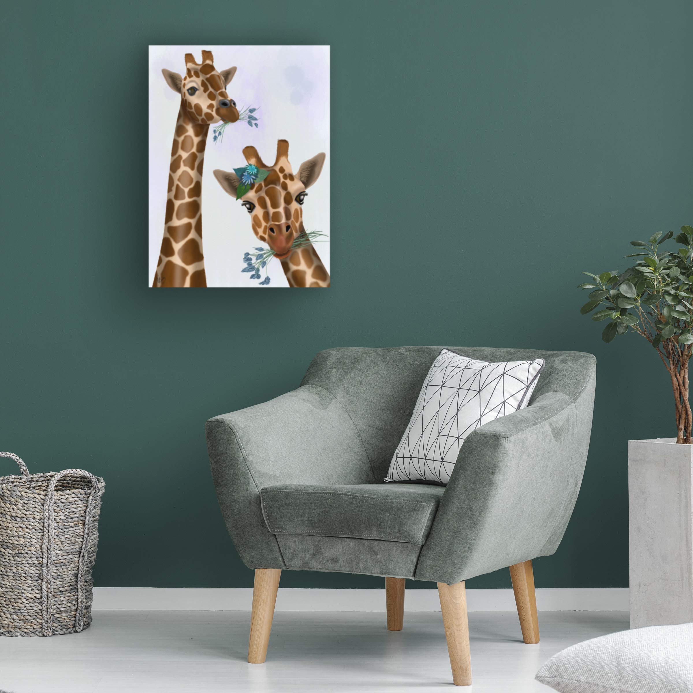 Amazon.com: Trademark Fine Art WAG15861-C2432GG Chewing Giraffe