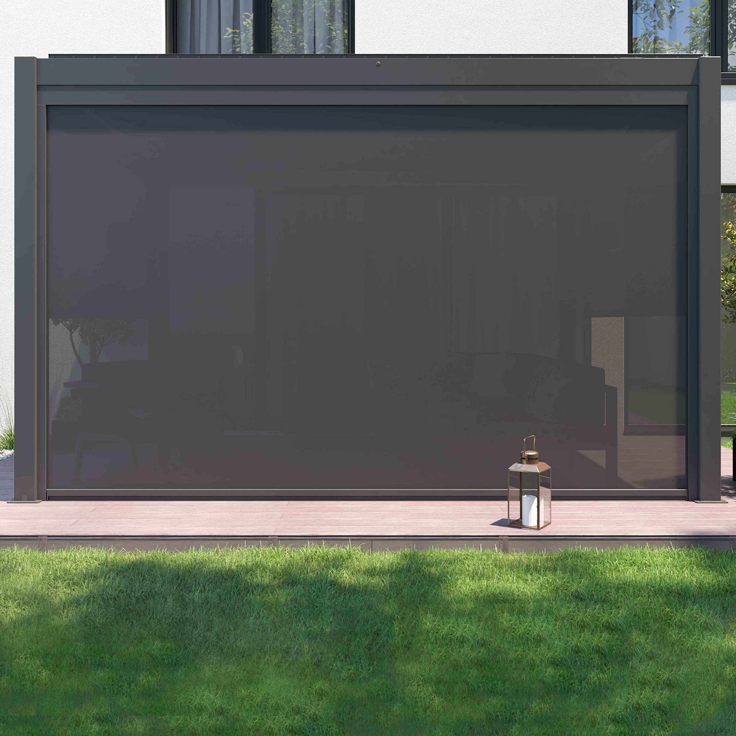 Oviala Store pour pergola bioclimatique Kavala et thebes 2,60 x 2,32 m Gris
