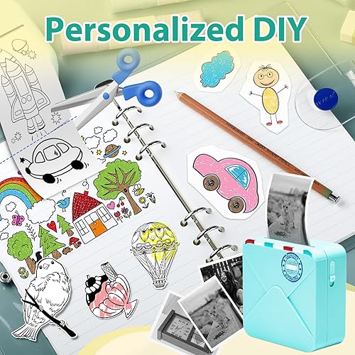 Miniatura 6 de M02S 304 ppp - Impresora térmica de fotos de bolsillo Bluetooth, mini máquina inalámbrica para iPhone y Android, impresora portátil sin tinta para