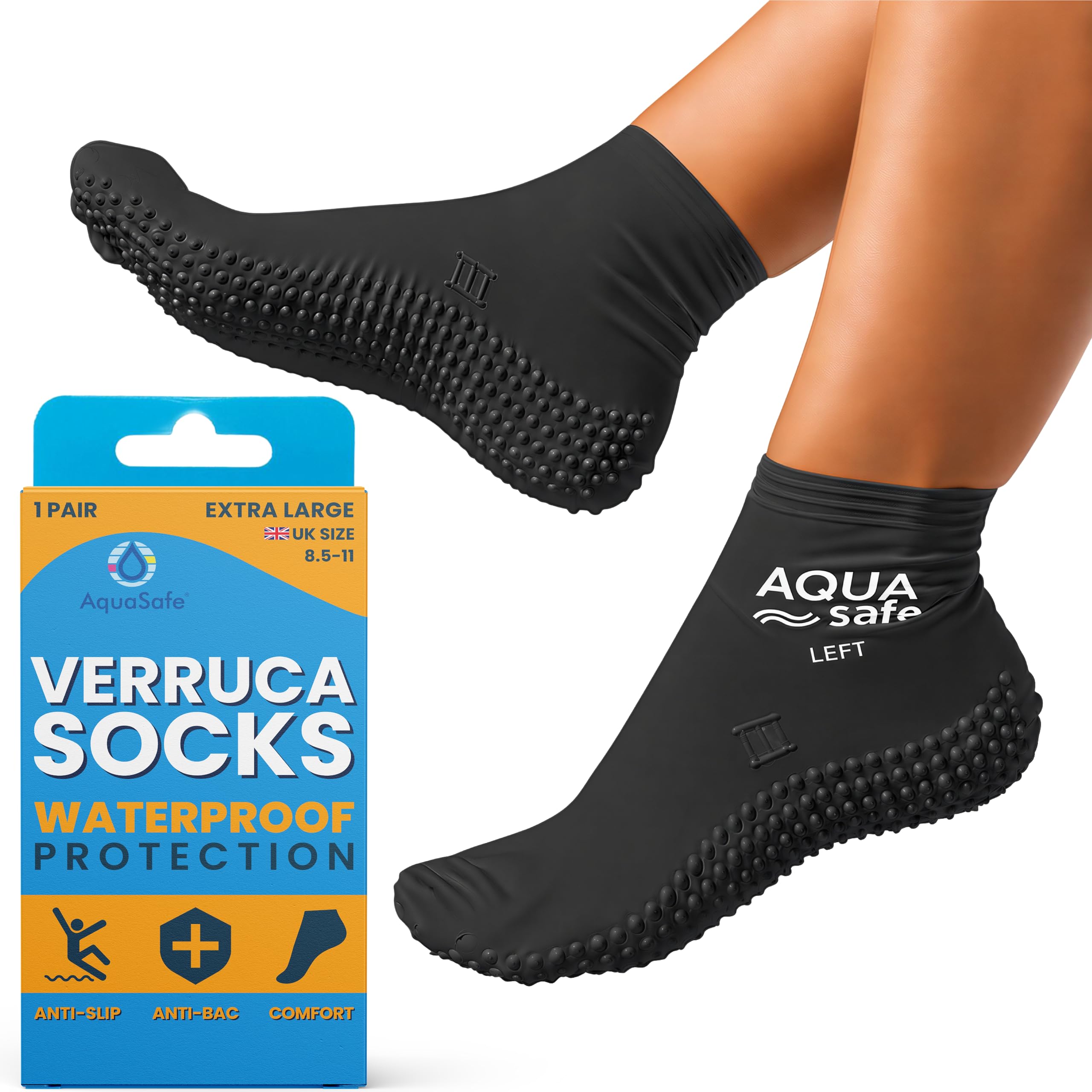 Verruca Socks for Kids Swimming, 100% Latex Swim Socks for Kids & Adults