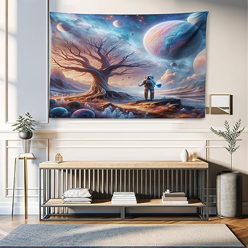 Miniatura 200 de Ambesonne Tapiz gótico, patio con hiedra encantada en la puerta antigua al bosque, colgante de pared ancho para dormitorio, sala de estar, 2-Verde