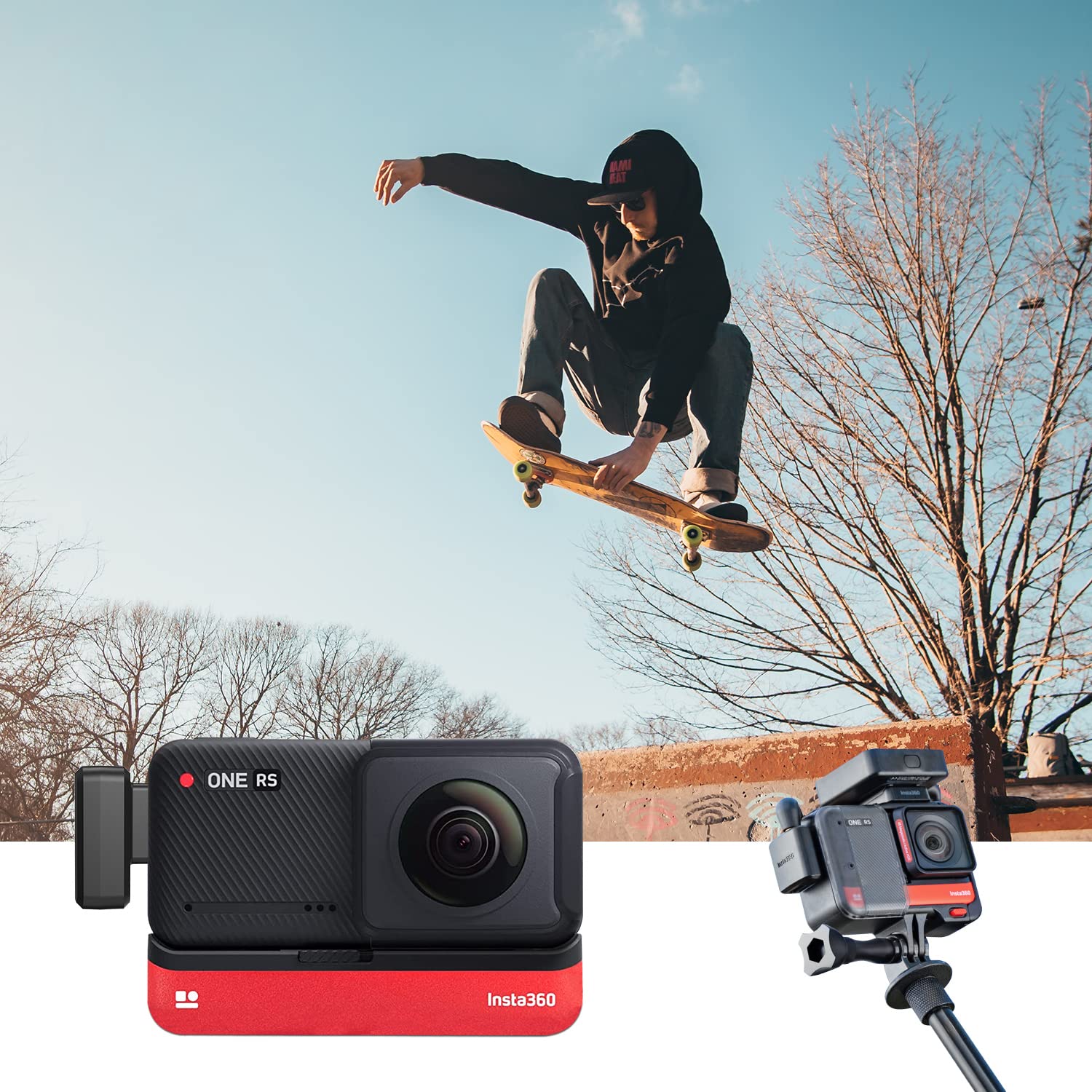 Insta360 ONE RS 4K　【使用数回】　マイクアダプター付 Amazon | CYNOVA Insta360 ONE RS マイクアダプター(横型