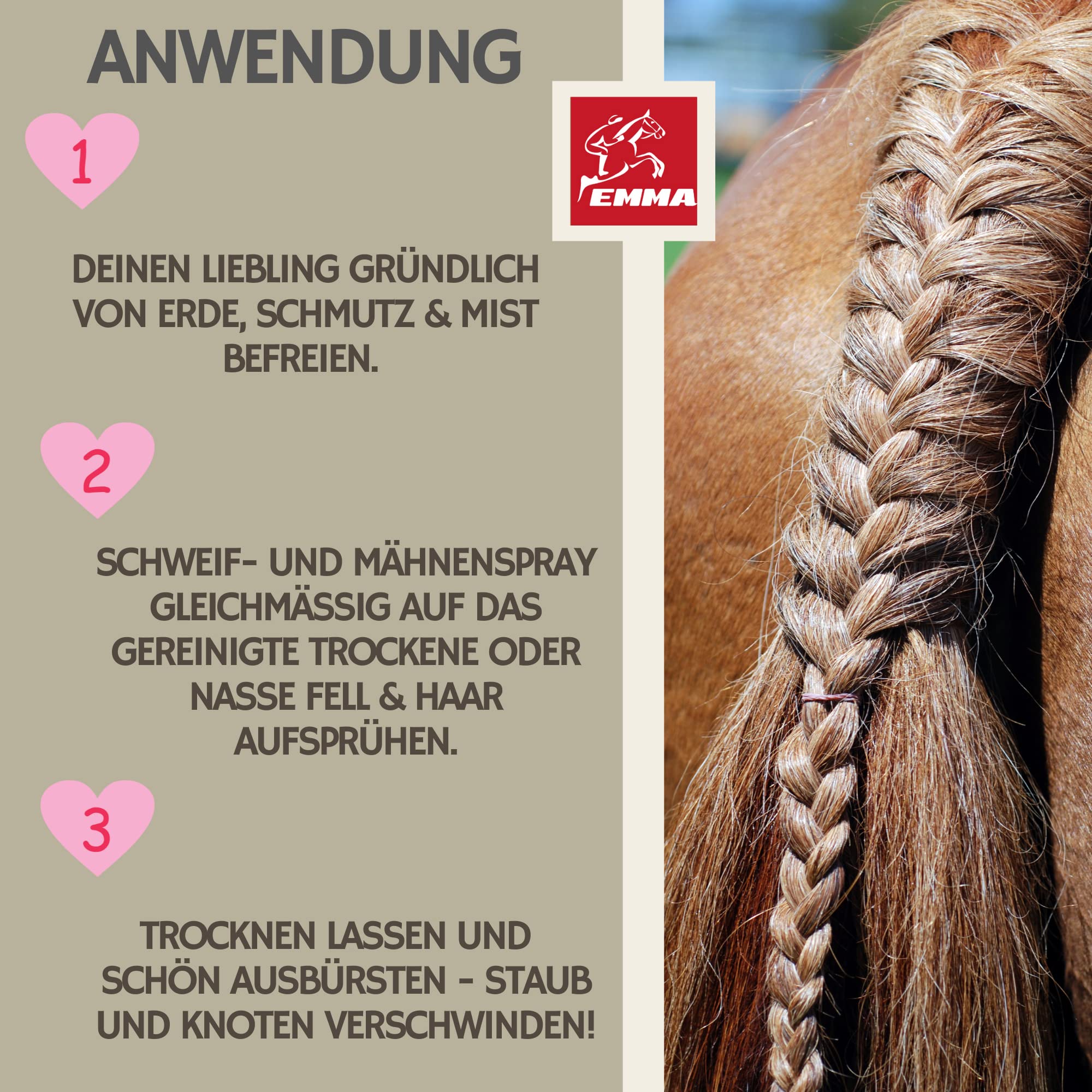Spray pour queue et crinière de cheval 2500ml soin du pelage I brillant & démêlant pour pelage crinière queue I Spray pour queue pelage - soin du cheval accessoires pour chevaux - brillance du pelage