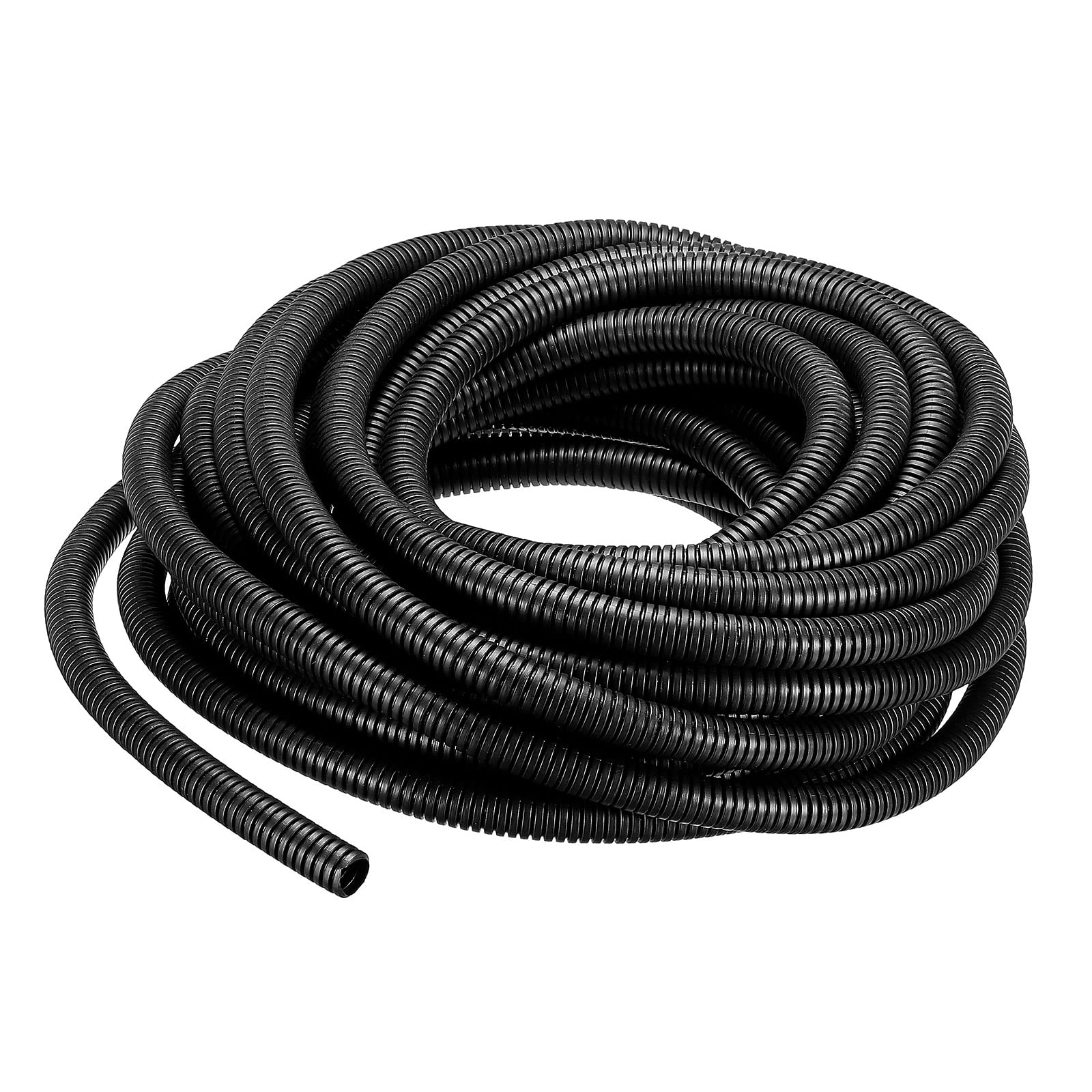 DMiotech 13.0mmx10mmx11m PVC Non-Split Corrugated Tubing Indoor Outdoor Cord Management for Wrap Tidy Office Garden โ image 1