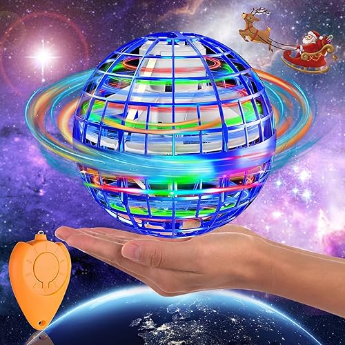 Juguete de bola de orbe volador, juguete mágico de orbe volador mejorado 2023 con luz LED giratoria de 360, pelota espacial voladora Boomerang,