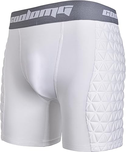 COOLOMG Pantalones cortos de béisbol acolchados para niños y jóvenes, con bolsillo para copas, de compresión, para sóftbol, fútbol, lacross, hockey