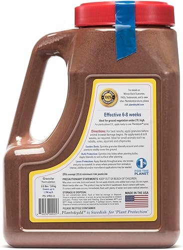 Miniatura 7 de Plantskydd Repelente de animales repele ciervos, conejos, alces, alces, liebres, ratones, ardillas, ardillas y otros herbívoros jarra granular