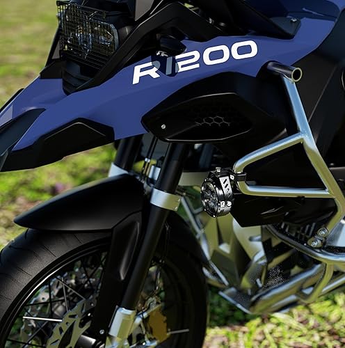 Miniatura 9 de Kewig - Faro antiniebla auxiliar LED de 11.4 cm para motocicleta, kit de luz de conducción de 90 W, ámbarblanco, con soportes de montaje, arnés de