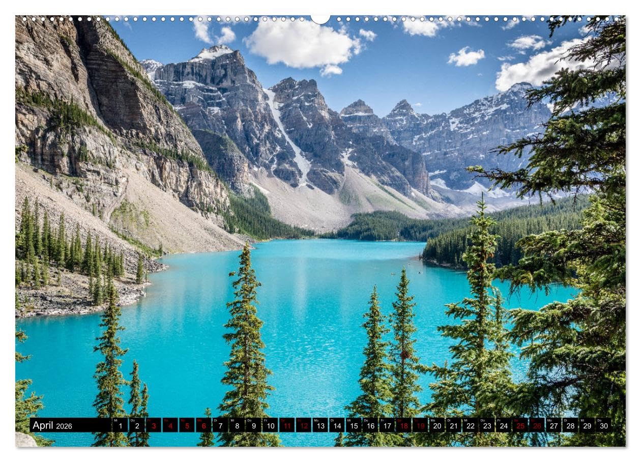 Kanadas Rocky Mountains (hochwertiger Premium Wandkalender 2026 DIN A2 quer), Kunstdruck in Hochglanz: Imposante Eindrücke der kanadischen Rocky Mountains.