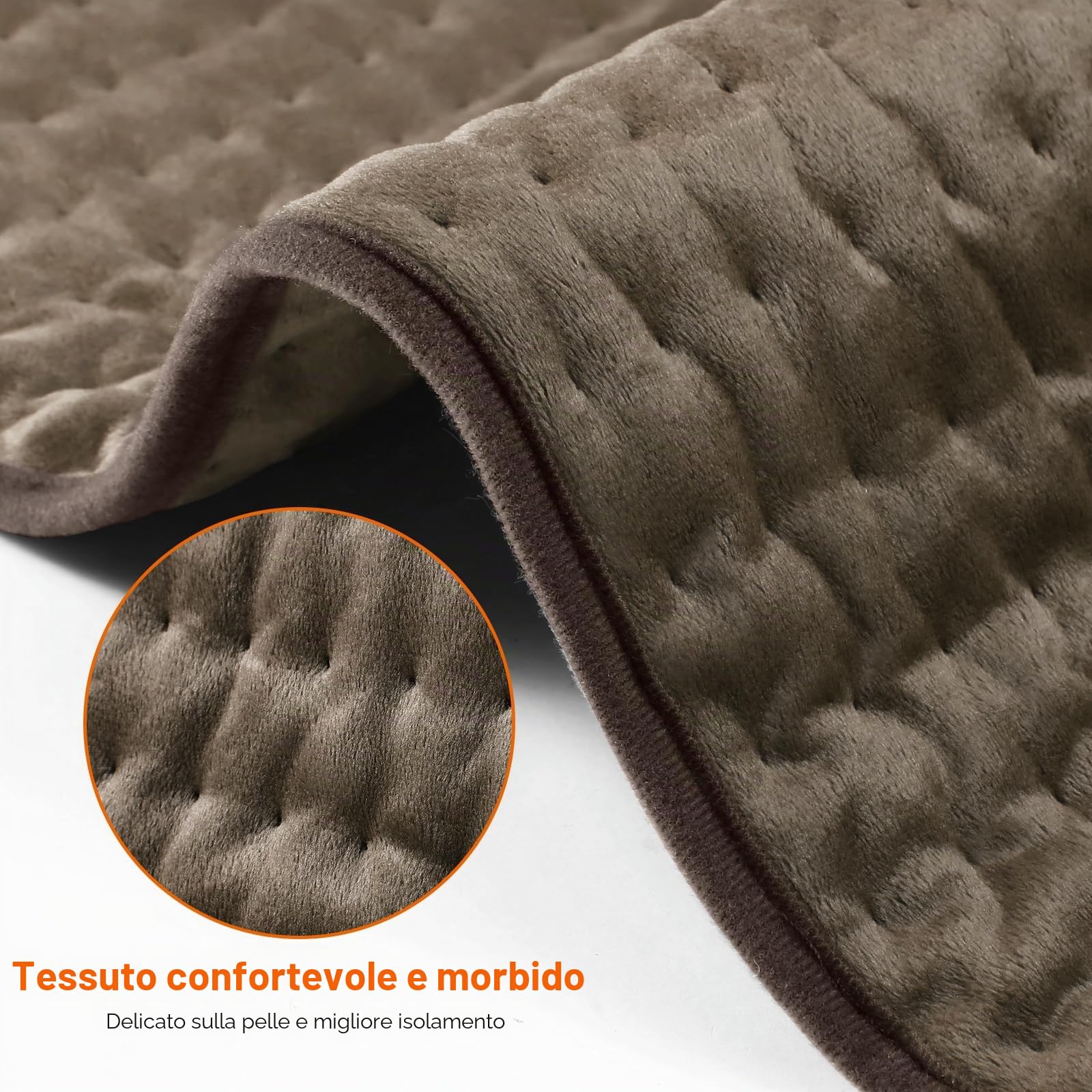 Termoforo Elettrico OneAmg 126 x 30 cmTermoforo Lombare con 6 Livelli di Temperatura e Spegnimento Automatico Riscaldamento Rapido Lavabile Cuscino Termico Elettrico Per Schiena Spalle Addome Altezza