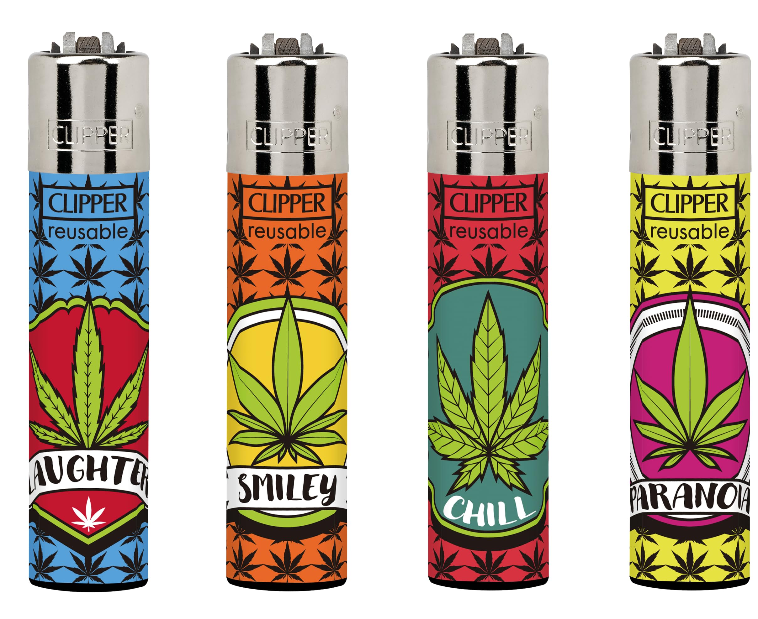 ksp partners ltd e-commerce 4 X CLIPPER LIGHTERS (WEED FRONTAL)