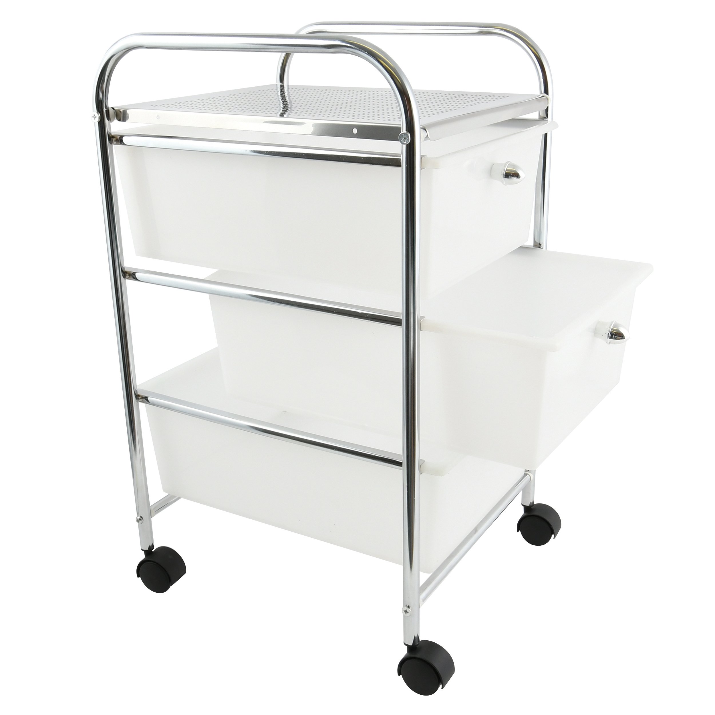 MSV Carrito DE BAÑO Cromado 3 CAJONES