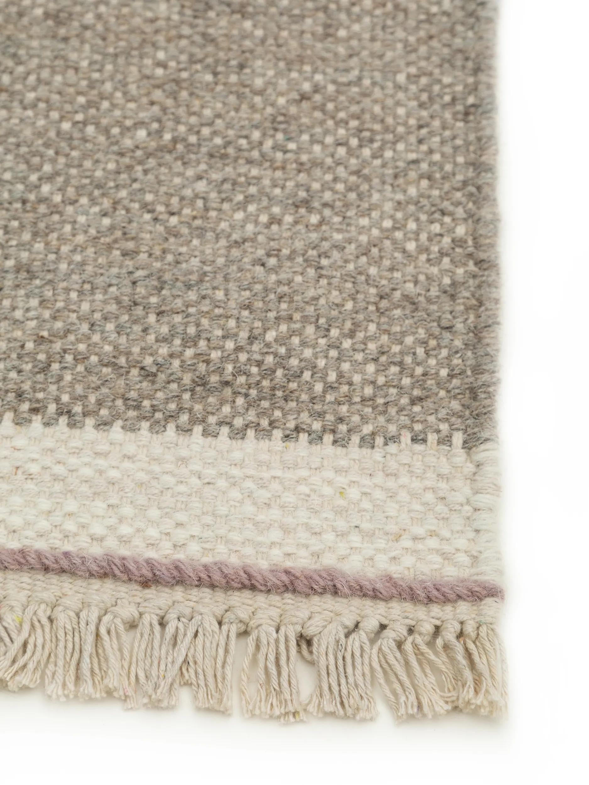 benuta Tappeto di lana pop Karla – grigio 80 x 120 cm – cotone, lana – rettangolare e in stile: tinta unita, Hygge & Cozy, minimalista, facile da pulire per soggiorno, camera da letto