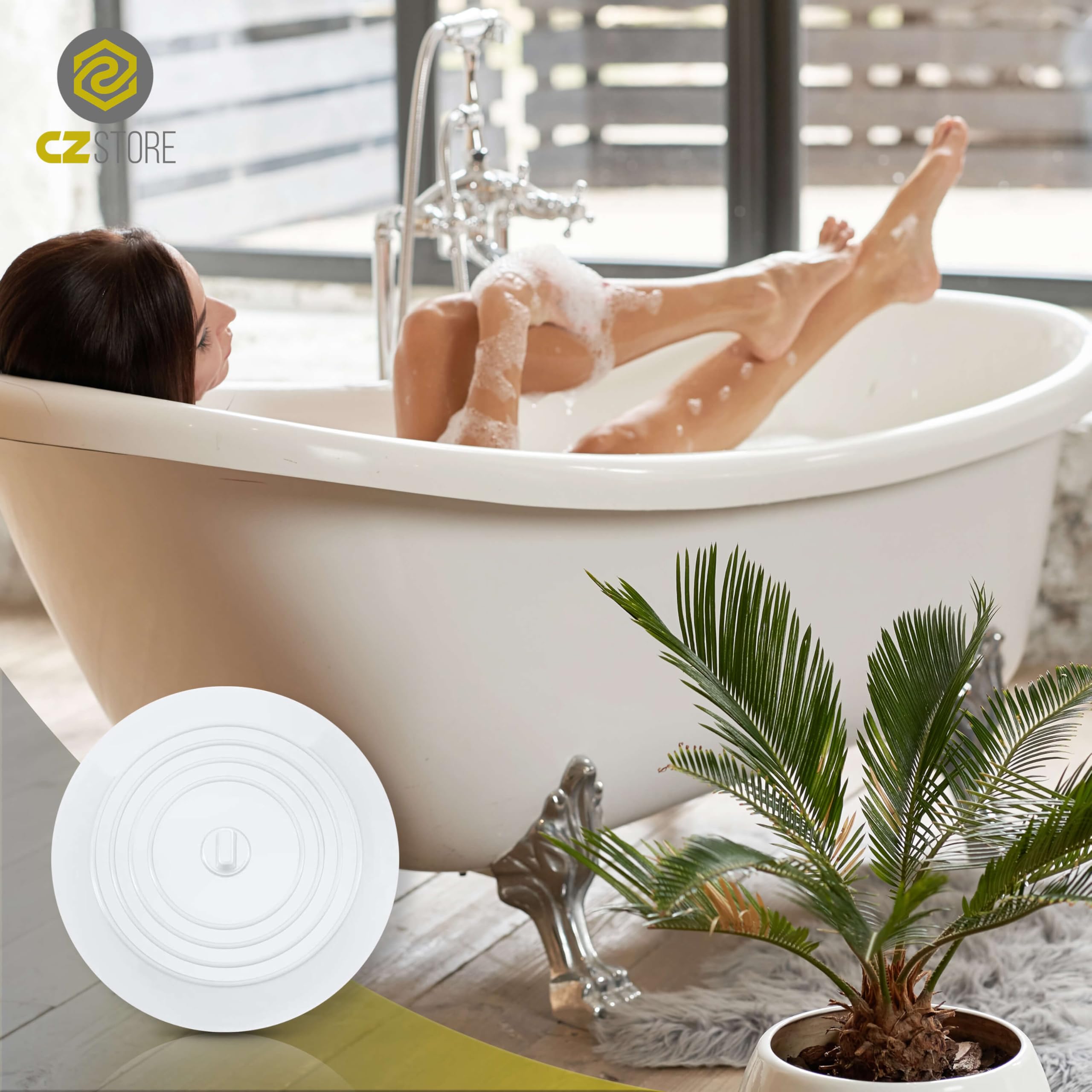 Tweozhui 2 Pièce Bouchon évier Cuisine Bouchon Baignoire Universel Bouche Evier, Bouchon Universel De 6 Pouces, Pour Cuisine Et Salle De Bain, Pour Éviter Les Fuites, Durable, Couleurs Blanc Et Noir