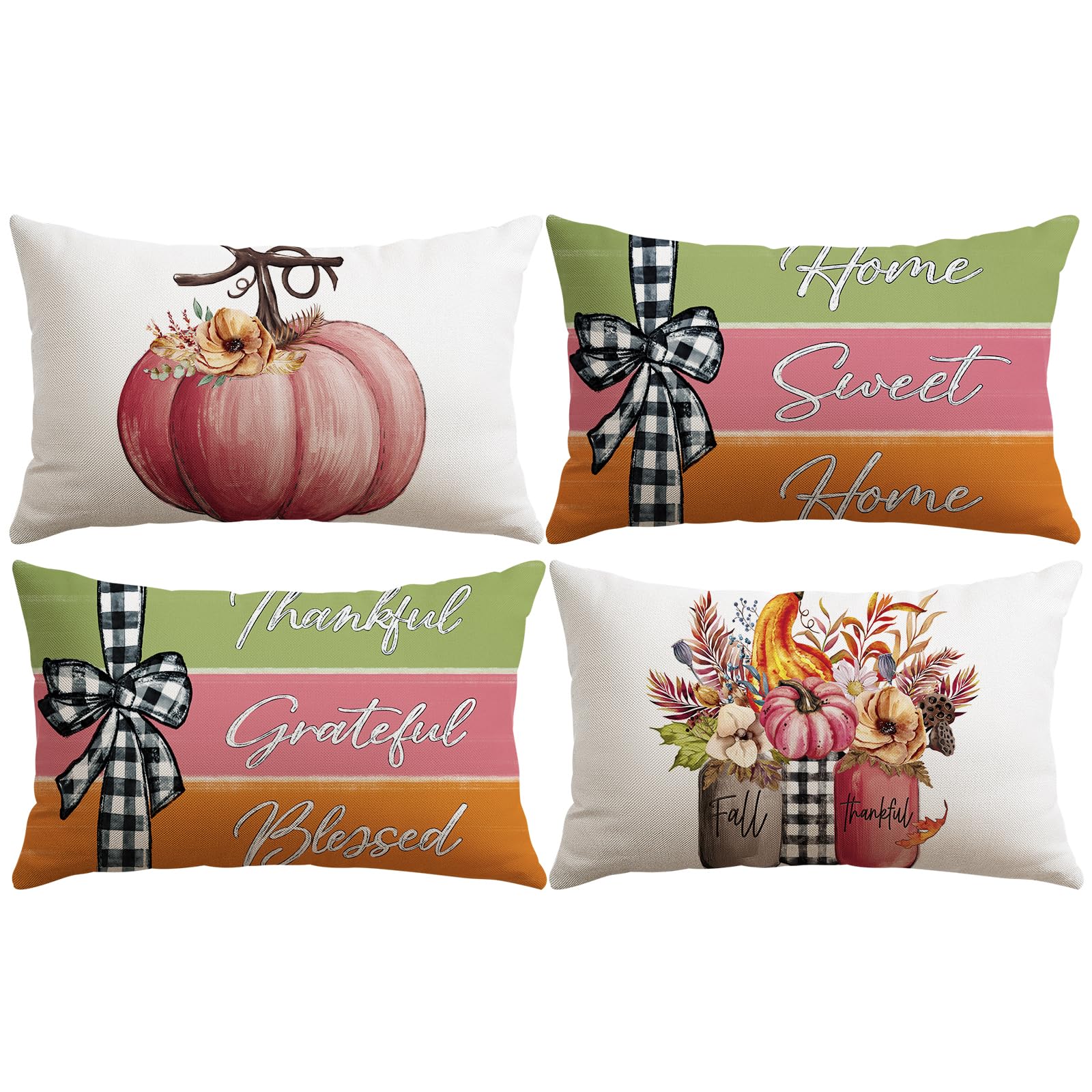 Coussin d'automne citrouille rose pour sublimer le canapé de votre salon