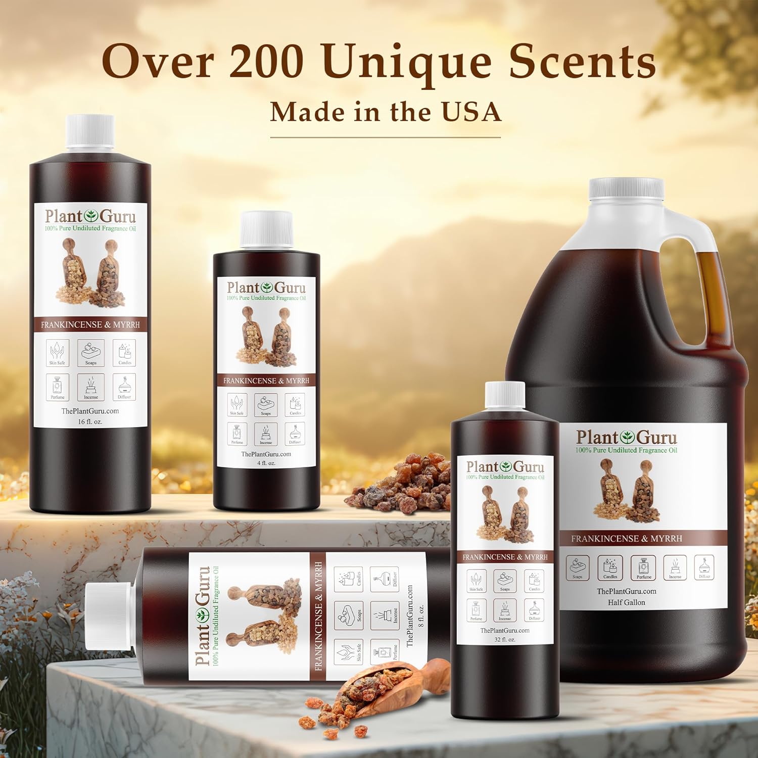 Frankincense and Myrrh Fragrance Oil, 8 fl. oz. - Scented Oil for DIY Soap Making, Candles, Bath Bombs, Aromatherapy, Diffusers