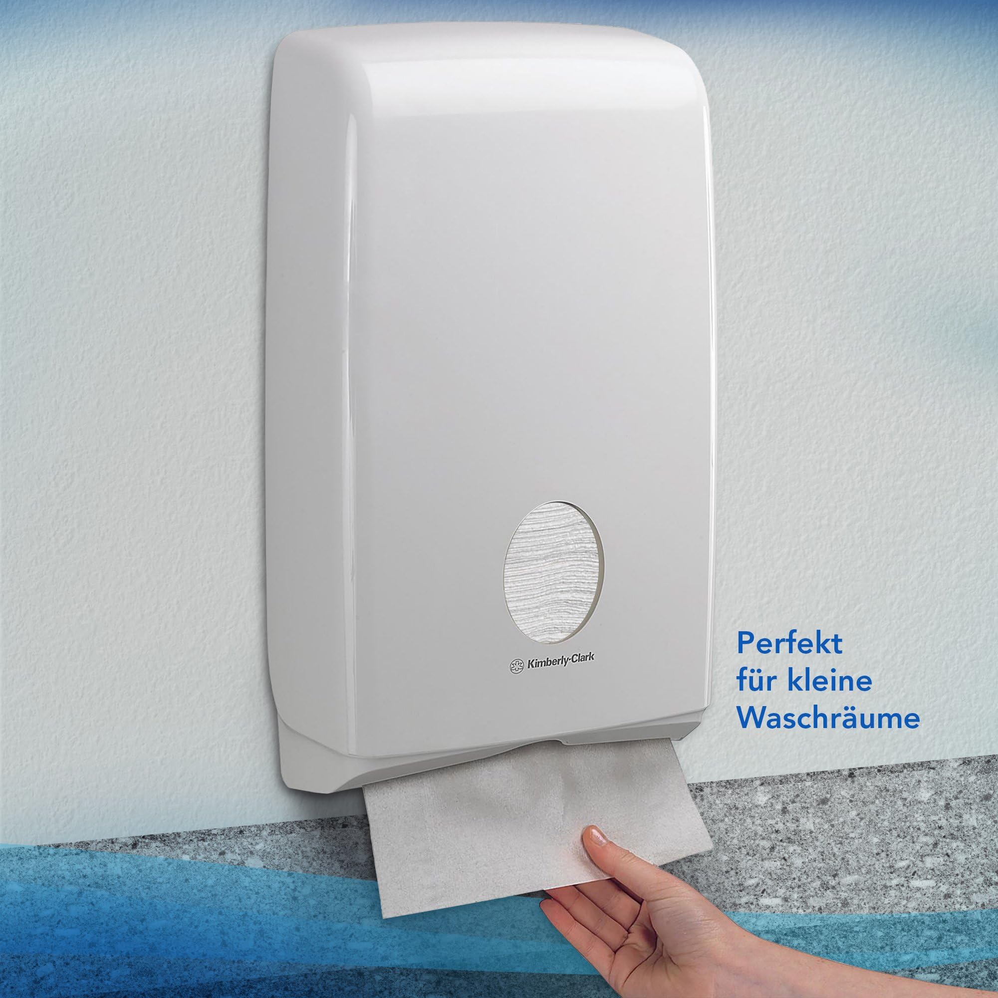 Scott Papierhandtücher Slimfold, 1-lagige weiße Papiertücher für Spender, Mit Airflex-Technologie und Einzelblattentnahme, 12 Packungen x 147 Falthandtücher (1.764 Tücher), Artikel-Nr. 5856