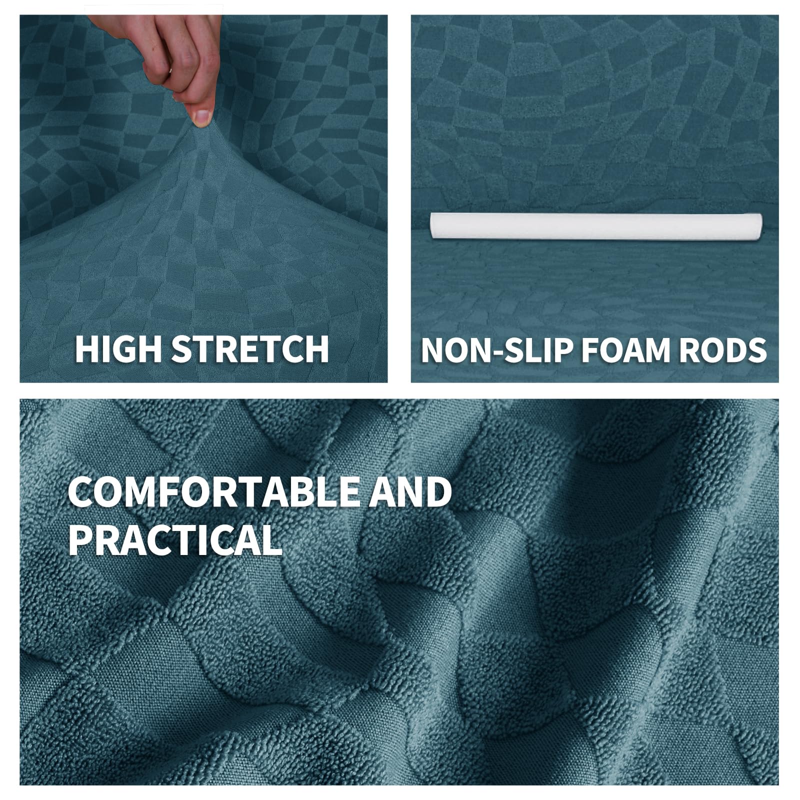 Ystyle Copridivano 3 Posti Con Penisola A Sinistra Destra, Elasticizzato Copridivano Angolare, Copridivano Chaise Longue, Copri Divano A L (3 Posti+3 Posti, Turchese)