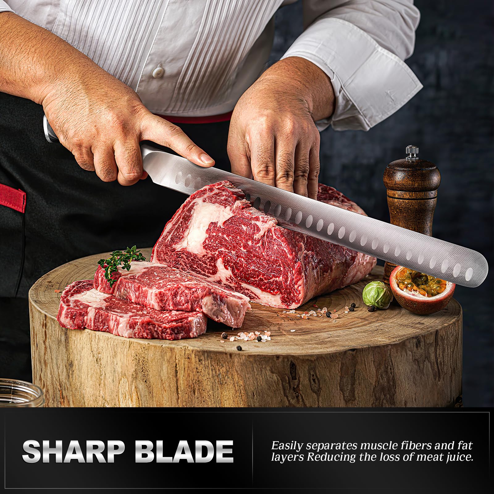 YFWOOD Brisket Knife, 12 inch Carving Knife for Meat — Amazon image 4