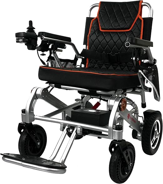 Bangeran Electric Wheelchair 2018 New Folding Lightweight 50 lbs with Batteries