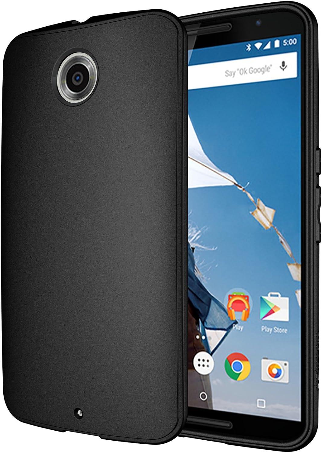 Nexus 6 Case, Diztronic Full Matte Flexible TPU Case for Motorola Nexus 6 - Black - (NX6-FM-BLK)