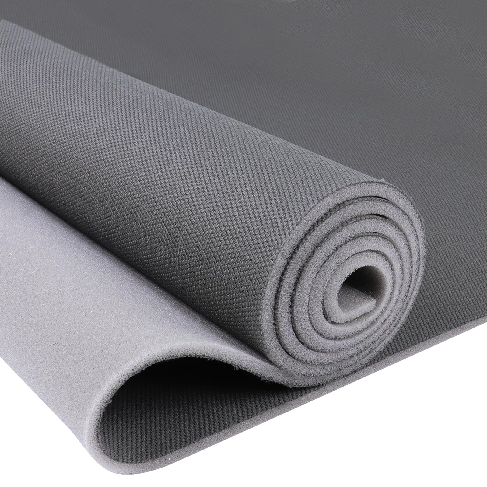 Headliner Fabric Mesh Type 60" W×24" L with Foam Backing Headliner Material Car Roof Upholstery Fabric for Automotive Truck RV Boat Home Replacement DIY, Dark Gray