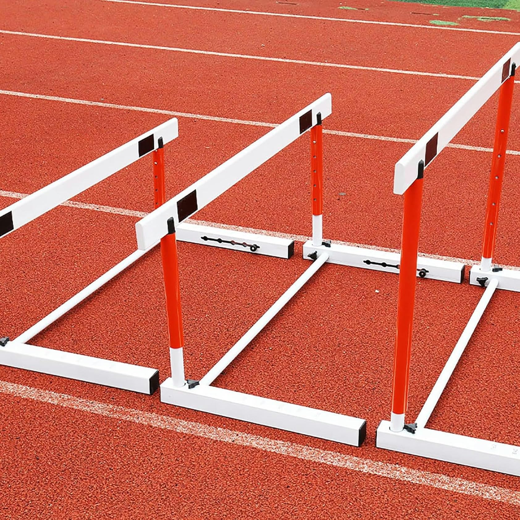 Set di ostacoli per la velocità di agilità, altezza regolabile su pista e ostacoli per allenamento sul campo, pali portatili per allenamento sportivo