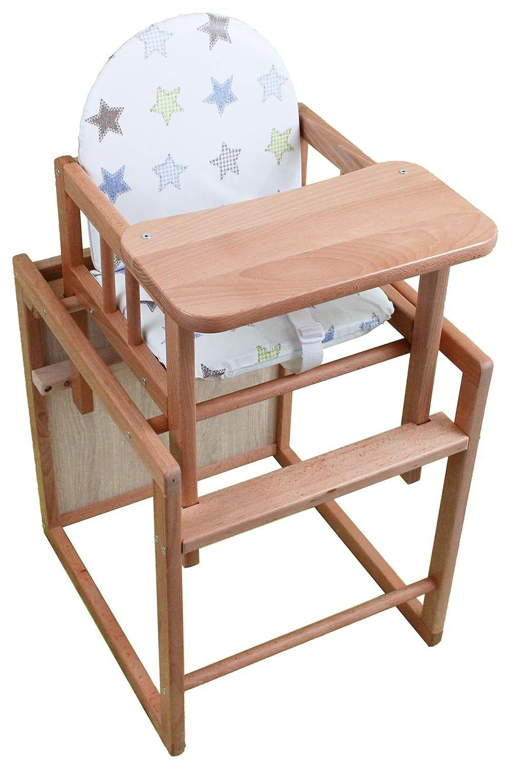 Amigos Mehrzweckstuhl Duo 2 Kinder Kombi-Hochstuhl Holz Natur Buche