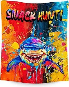 Blanket for Boys Shark Blankets Gifts - 30x40 Inches Cozy Soft Fleece Throw for Room Decor