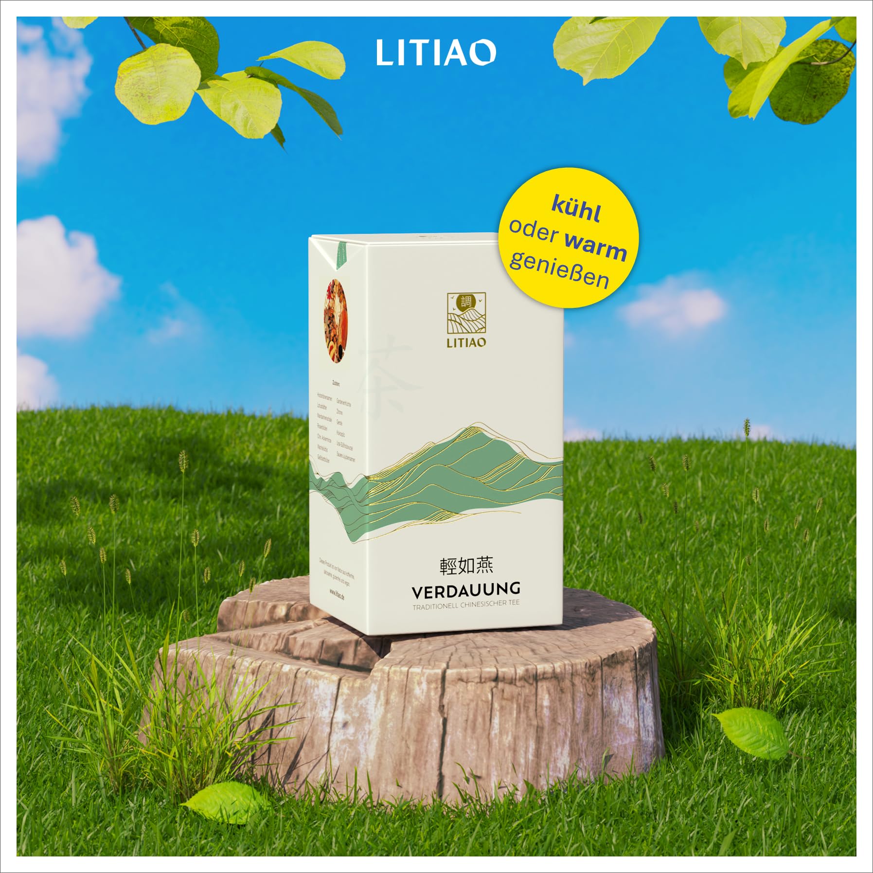 LITIAO VERDAUUNG - Traditionell Chinesischer Kräutertee | Mit 13 TCM-Kräutern | 45 Pyramidenteebeutel | Koffeinfrei | 3 Packung
